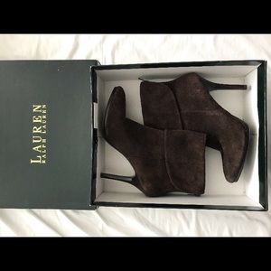 Lauren Ralph Lauren brown suede booties